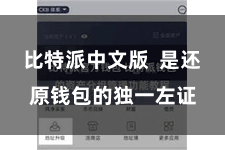 比特派中文版 是还原钱包的独一左证