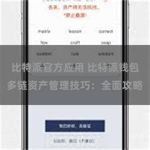 比特派官方应用 比特派钱包多链资产管理技巧：全面攻略