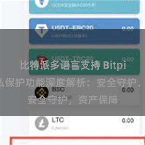 比特派多语言支持 Bitpie钱包隐私保护功能深度解析：安全守护，资产保障