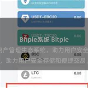 Bitpie系统 Bitpie钱包：打造数字资产管理生态系统，助力用户安全存储和便捷交易。