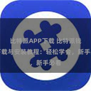 比特派APP下载 比特派钱包下载与安装教程：轻松学会，新手必看