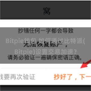 Bitpie钱包 如何通过比特派(Bitpie)设置交易加速？