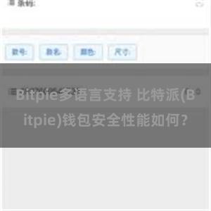 Bitpie多语言支持 比特派(Bitpie)钱包安全性能如何？