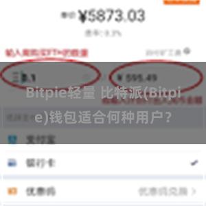 Bitpie轻量 比特派(Bitpie)钱包适合何种用户？