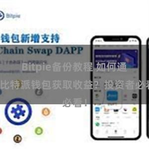 Bitpie备份教程 如何通过比特派钱包获取收益？投资者必看！