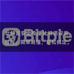 比特派安全教程 比特派安装教程，简单易懂，轻松搞定。
