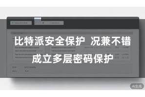 比特派安全保护 况兼不错成立多层密码保护