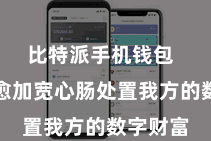比特派手机钱包  让用户愈加宽心肠处置我方的数字财富