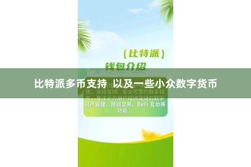 比特派多币支持  以及一些小众数字货币